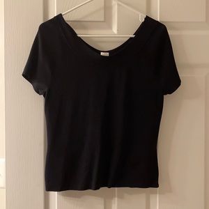 Black Rayon/Nylon top